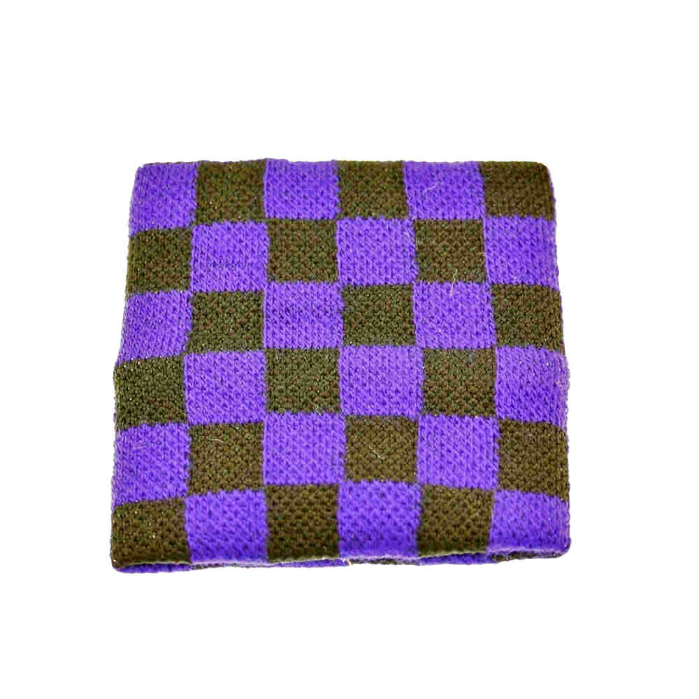 Zac's Alter Ego - Checkered Zweetband - Paars/Zwart